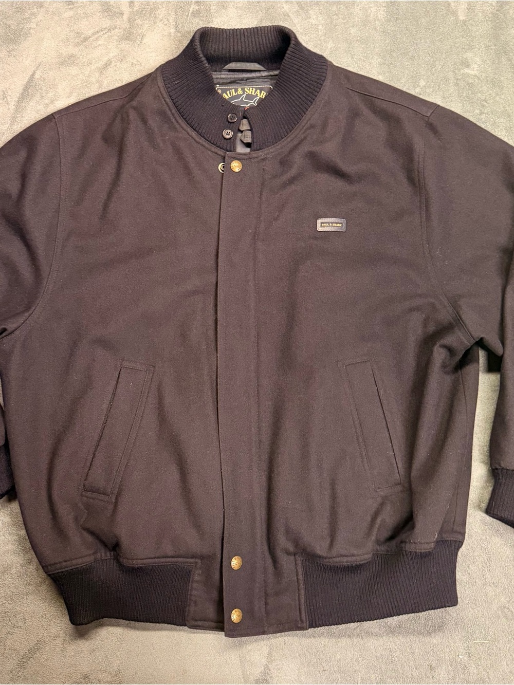 Paul & Shark Wool Yachting Navy Bomber Jacket Made In Italy XL